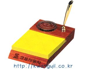  판촉물 / 향나무인주접착메모지(레이져조각인쇄)